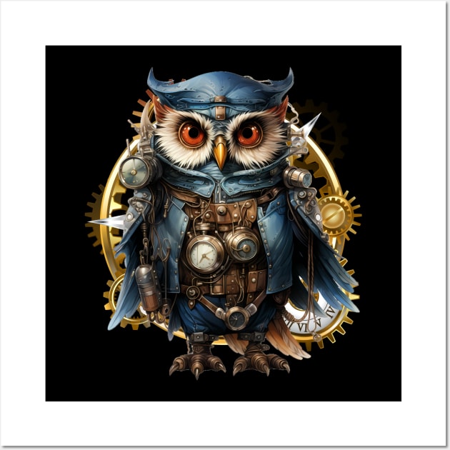 Steampunk Owl Animals Wall Art by DesingHeven